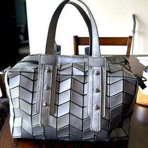 𝅺PATRIZIA Luca 👜 silver/ grey satchel - No Shoulder Strap